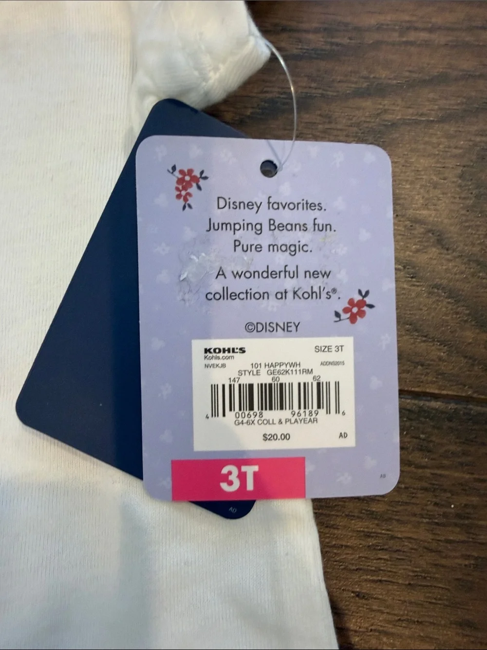 Disney White & Pink 'Happy Like Minnie' Short Sleeve Tee NWT 3T - C8-028